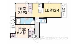 ファミーユ河瀬駅前間取り図面
