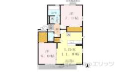 リビングタウン天理Ｂ棟間取り図面