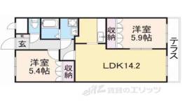 パイン　ヒルズ１間取り図面