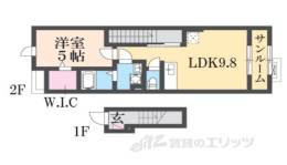 ヴィル　クラージュ２間取り図面