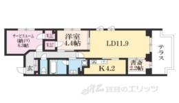 グランレブリー二条城東間取り図面