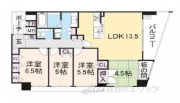 レイセニット奈良グラン・ヴェルジェ間取り図面