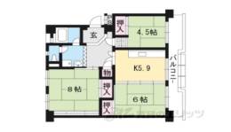 東大路高野第2住宅12棟間取り図面