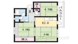 男山団地Ａ５４号棟間取り図面
