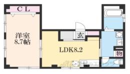 QUALIE茶山駅前間取り図面