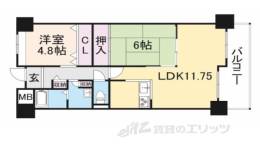 クラウンハイム亀岡千代川202間取り図面