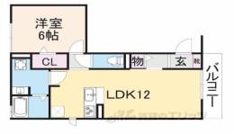 コーポ大安寺３間取り図面