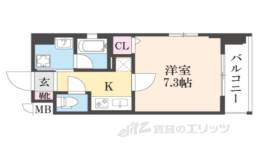 ベラジオ雅び烏丸十条２間取り図面