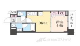 ベラジオ雅び烏丸十条２間取り図面