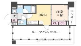 ベラジオ雅び烏丸十条２間取り図面