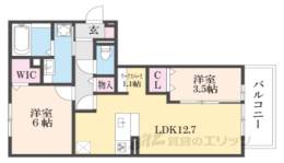 フロレゾン北花山A間取り図面