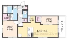 フロレゾン北花山A間取り図面