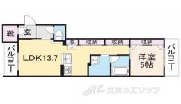 シャーメゾン大和高田間取り図面