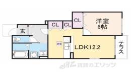 クレメント　サニー１間取り図面