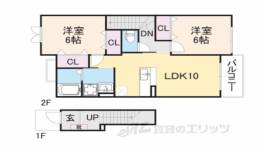 クレメント　サニー１間取り図面