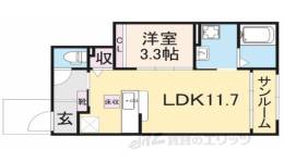 メゾン　ド　アゼリア　ＡＢ間取り図面