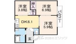 ディアコートＡ・Ｂ間取り図面