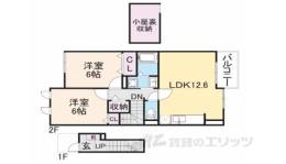 ランドマーク桜井２間取り図面
