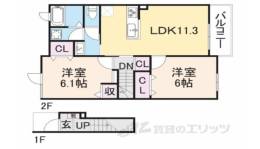 ヴァンセット　アムール１間取り図面