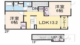 ボヌールC間取り図面