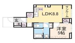アネモスヒルズ天理１間取り図面