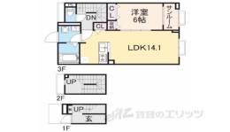 アネモスヒルズ天理２間取り図面