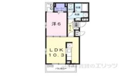 プロムナード木津１間取り図面