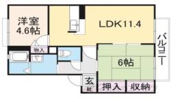 モン・ヴェールＢ間取り図面