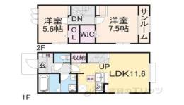 ウエストメゾンクワトロ３間取り図面