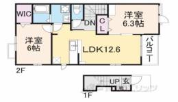 グリーンコート西田３間取り図面
