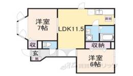 メゾンソレイユB間取り図面