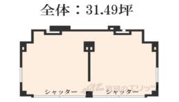 本町１９丁目サンフェスタ東福寺Ｃ棟店舗間取り図面