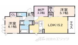 ベルフィールド西京極　西棟間取り図面