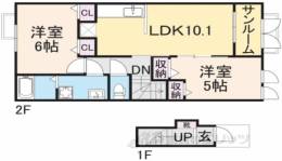 セルサス荒山B棟間取り図面