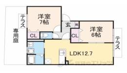 アンシャンテ葛城　Ａ棟間取り図面
