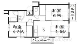 中登美第３団地Ｅ０６号棟間取り図面