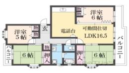 平城左京団地１１号棟間取り図面