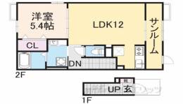 UN PARCO三段池間取り図面