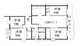 平城左京団地０６号棟間取り図面