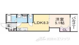 クリエオーレ藤阪中町２間取り図面