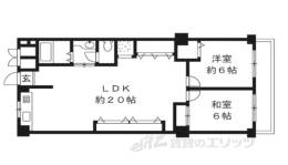 生駒松ヶ丘コーポ間取り図面