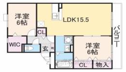 リビングタウン南生駒　Ａ棟間取り図面