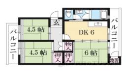 郡山駅前団地１３号棟間取り図面