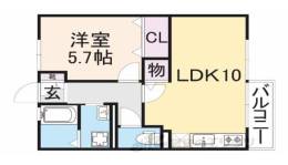 プレジール１間取り図面