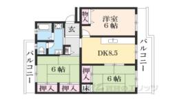 真美ケ丘７丁目団地２号棟間取り図面