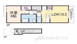 プラシード　グランツ　２間取り図面