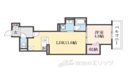 PISO丹波口間取り図面