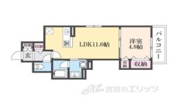 PISO丹波口間取り図面