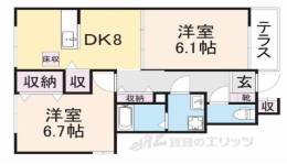 ガルテン　ヒューゲル２間取り図面
