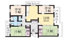 奈良青山一丁目団地１０号棟間取り図面